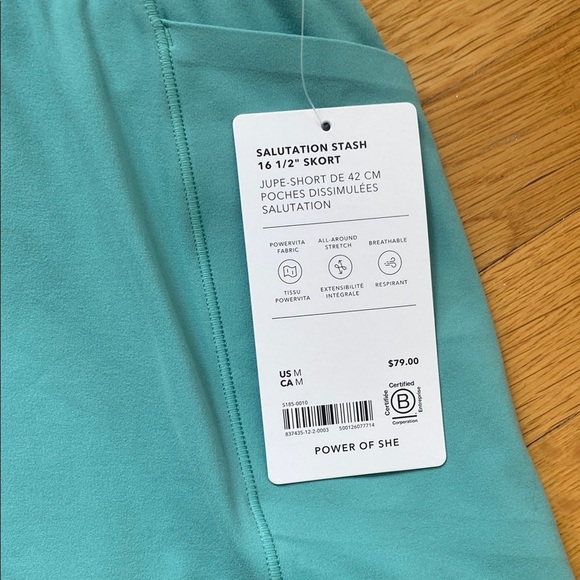 Athleta Blue Skater Mini Skirt for Athletic Wear - Picture 2 of 3